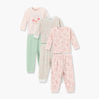 Pack x3 Pijamas de Algodón Manga Larga
