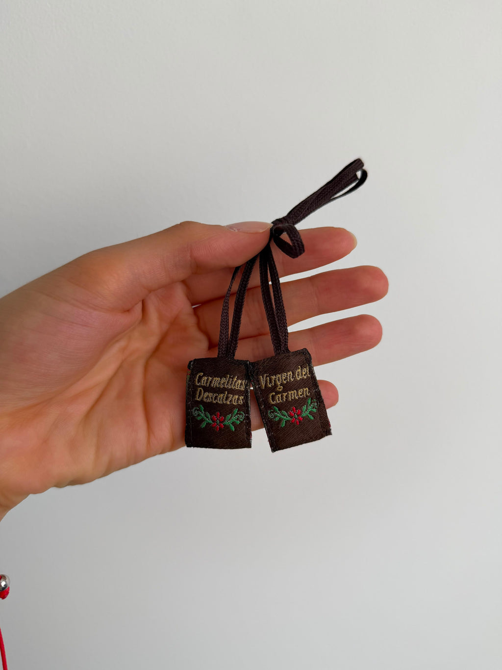 Escapulario Mini de la Virgen del Carmen - 3 × 2 cm