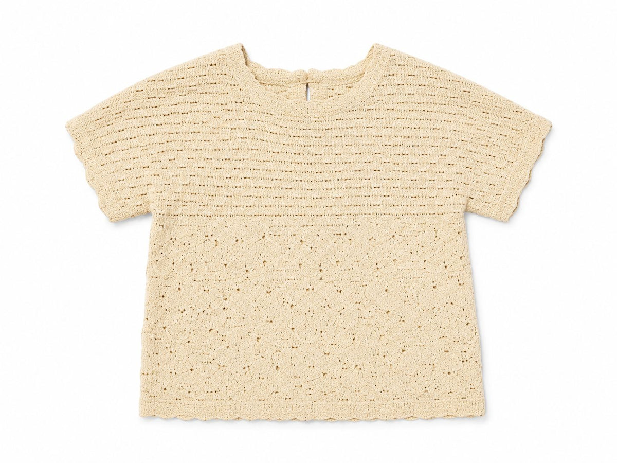 Top Tejido Crochet Crema