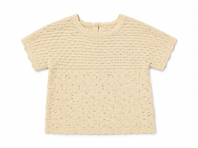 Top Tejido Crochet Crema