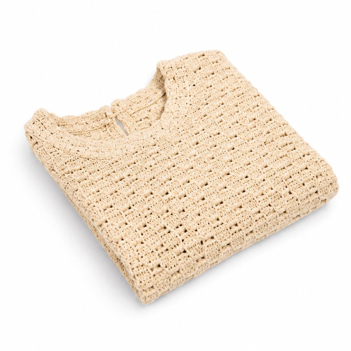 Top Tejido Crochet Crema