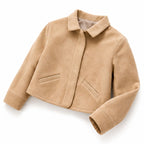 Chaqueta Efecto Gamuza Camel