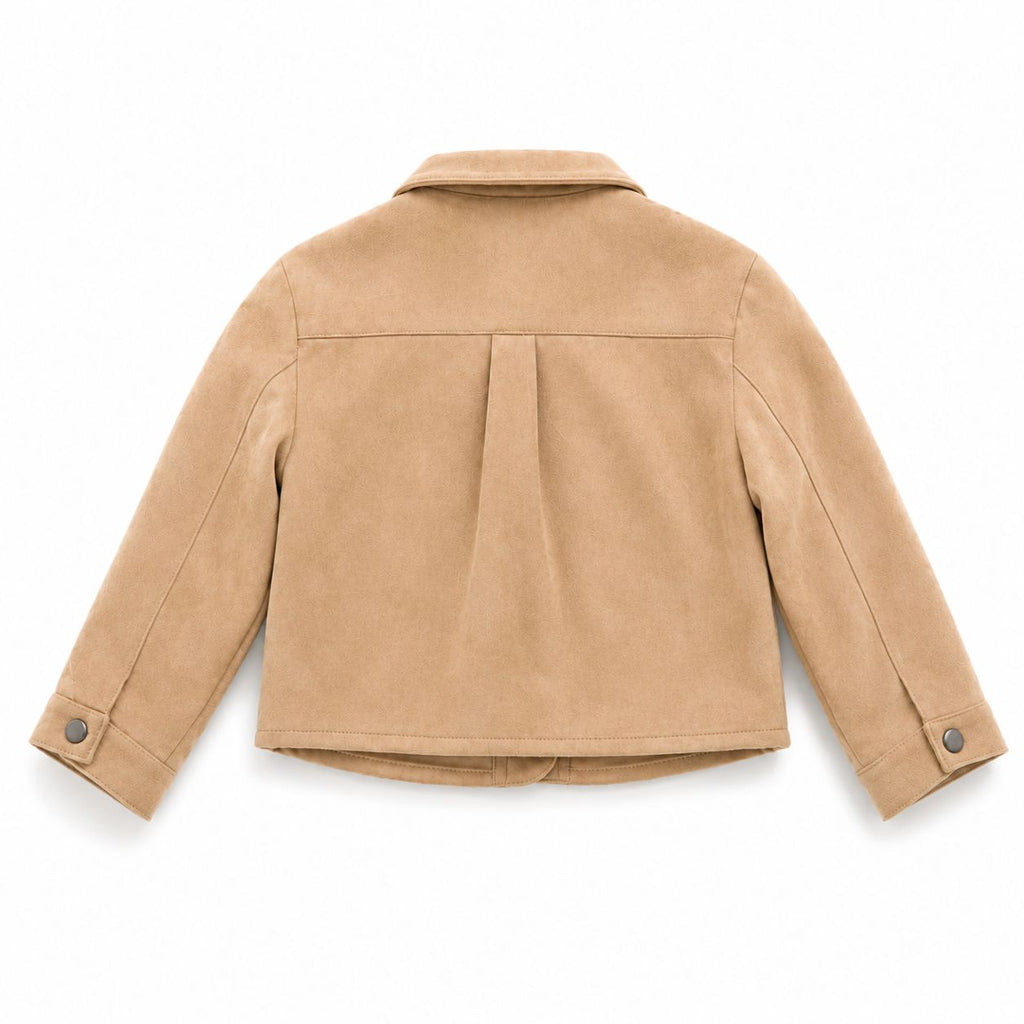Chaqueta Efecto Gamuza Camel