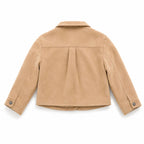 Chaqueta Efecto Gamuza Camel
