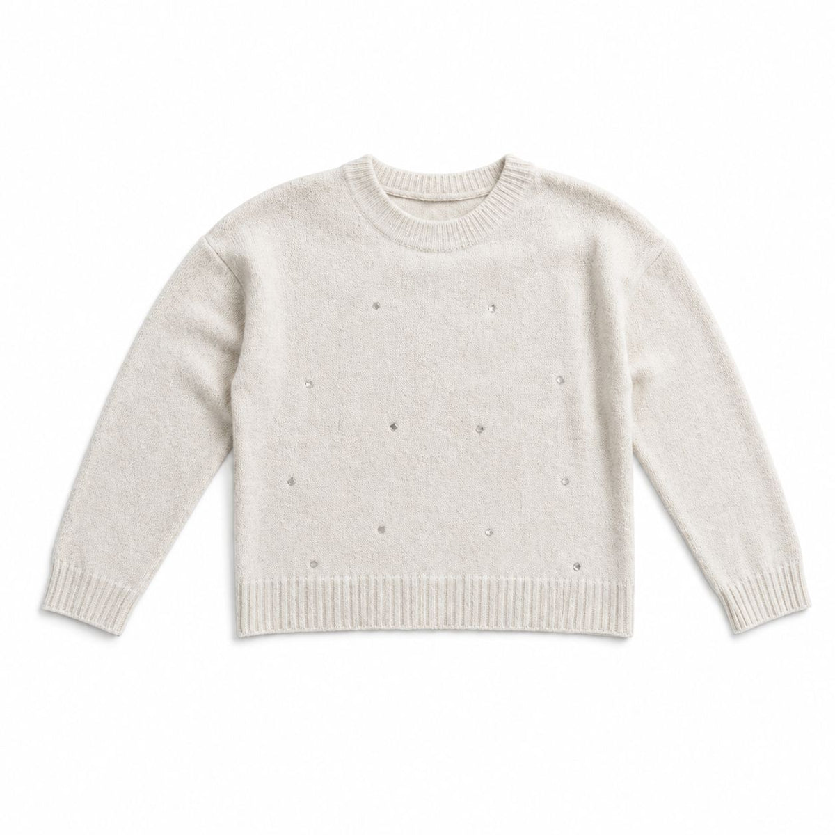 Buzo Tejido Gris con Tachas