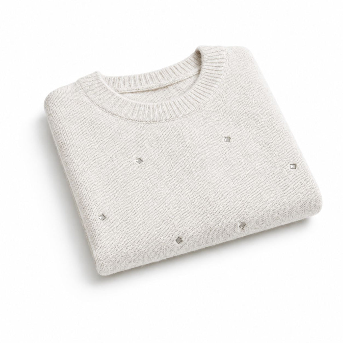 Buzo Tejido Gris con Tachas